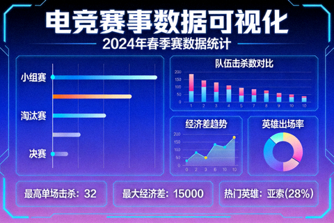 电竞赛事数据可视化展示图