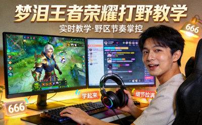 梦泪王者荣耀打野教学直播画面